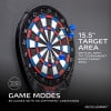 Accudart Rogue Electronic Dartboard - 29 Game Modes - 90 Game Variations - Easy Read Display - Virtual Opponent Mode - Heckler Feature With Witty Taunts - Official 15.5" Target Area