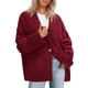 thumbnail image 1 of Suéter Cardigan PRETTYGARDEN Mujer 2025 Tejido Grueso Burdeos, 1 of 8