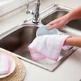thumbnail image 4 of CATIEBYE 5Pcs Pink Dish Towel Absorbent Kitchen Cloth with Strong Scouring Power, 4 of 5