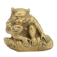 thumbnail image 4 of Estatua de mono de latón, imagen vívida, figuritas de mono de tamaño pequeño de alta dureza para colección de decoración del hogar, regalos de exhibición, 4 of 5