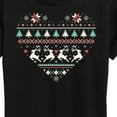 thumbnail image 3 of Instant Message - Christmas Sweater Heart - Women's Short Sleeve Graphic T-Shirt, 3 of 6