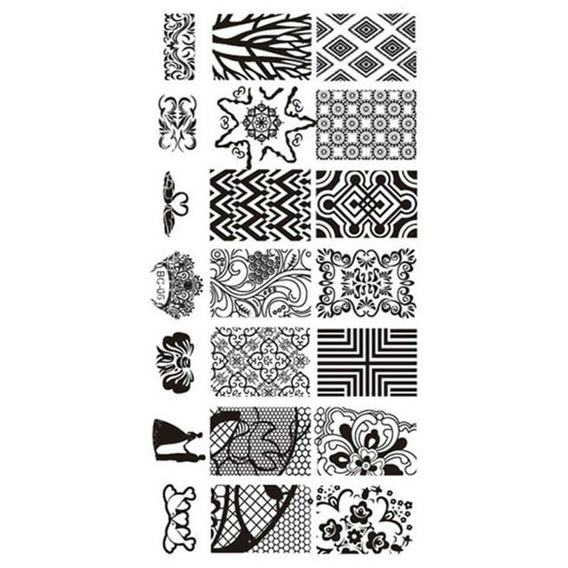 Lace Stamper Nails Art Stamp Stamping Stamp Template Nail Nail Template Flowers Image Printer Plate