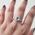thumbnail image 5 of Swiss Blue Topaz Ring, 925 Sterling Silver Ring, Women Ring, Natural Topaz, November Birthstone, Christmas, Thanksgiving, Tiny Dainty Ring, Handmade, Statement Jewelry, Wedding, Anniversary Gift, 5 of 8