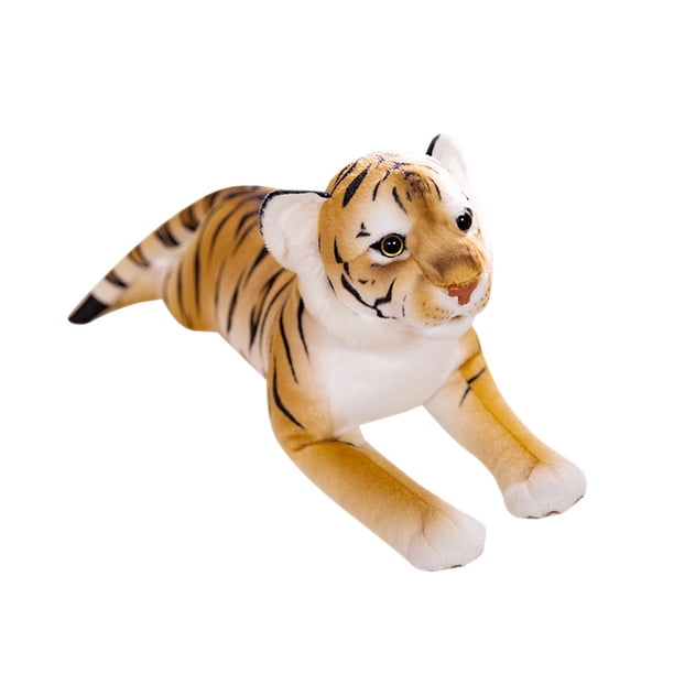 Muñeca de peluche suave con forma de tigre realista de 50 cm