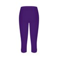 thumbnail image 4 of Penkiiy Capri Leggings for Women 2024 High Waisted Cutout Yoga Capris Lightweight Cozy Cropped Pants Solid Soft Lounge Pajams Pants M Purple, 4 of 6