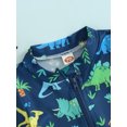 thumbnail image 6 of JYYYBF Baby Boy Rash Guard Swimsuit Cute Print Short Sleeve Zip Front Bathing Suit Swimwear, 6 of 7