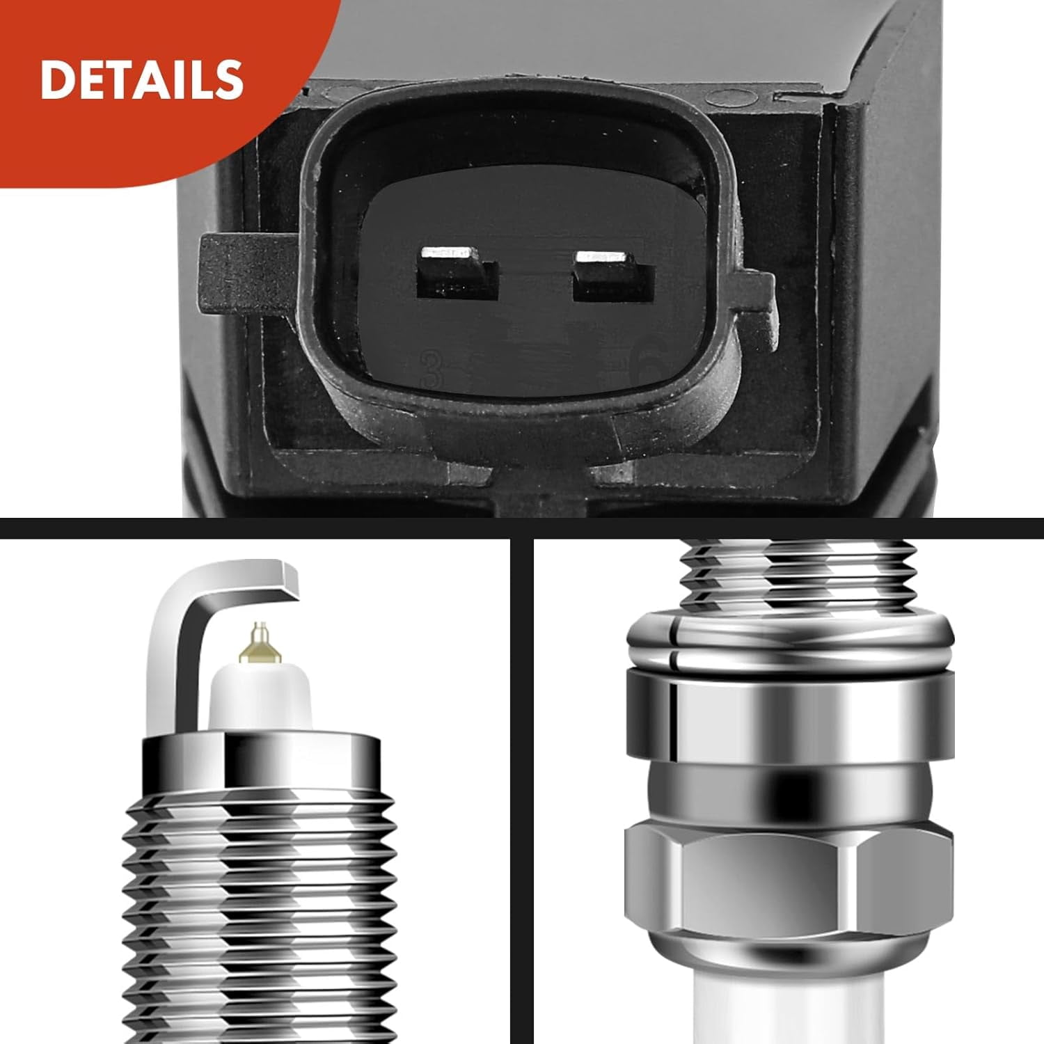 A-Premium Set of 4 Ignition Coil Pack and Iridium Spark Plugs Compatible with Hyundai Veloster 2012-2017, Accent & Kia Rio Soul 2012-2019, 1.6L Naturally Aspirated