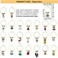 thumbnail image 3 of 24 Style Summer Theme Wine Glass Charms Flower Fruit Goblet Drink Markers Tags with Hoop Rings and Beads for Cocktail Champagne Tasting Party Favors Decoration Supplies Gifts, 3 of 9