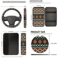 thumbnail image 5 of Uorisanigo Car Seat Covers for Women Western Aztec Tribal with Front Back Seat Cover Gear Shift Handbrake Headrest Cover Coasters Key Chains Seat Belt Shoulder Pad Steering Wheel Protector Car Decor, 5 of 7
