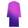 thumbnail image 5 of DDAPJ pyju T Shirt Dresses for Women Trendy Casual Plus Size Dresses Oversized Long Sleeve Maxi Dresses with Pockets Purple XXL, 5 of 6