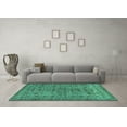 thumbnail image 3 of Ahgly Company Indoor Rectangle Abstract Turquoise Blue Modern Area Rugs, 7' x 10', 3 of 4