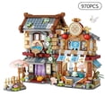 thumbnail image 1 of Street View Series Building Blocks Set, Izakaya Shaved Ice Takoyaki Coffee & Panda Tea House DIY Model, Creative Assembled Scenery Bricks Decor Toy Gift for Kids, 1 of 7