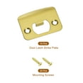 thumbnail image 3 of D-Type Door Strike Plate, 10Pack 57mm x 45mm Rounded Corners 201 Stainless Steel Latch Deadbolt Strike Plate for Door Frame Door Jamb, Gold, 3 of 6
