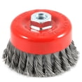 thumbnail image 1 of Cepillo Forney 72753, 4 pulgadas x 5/8-11, forma de copa, anudado, acero al carbono 0,020, 1 of 1