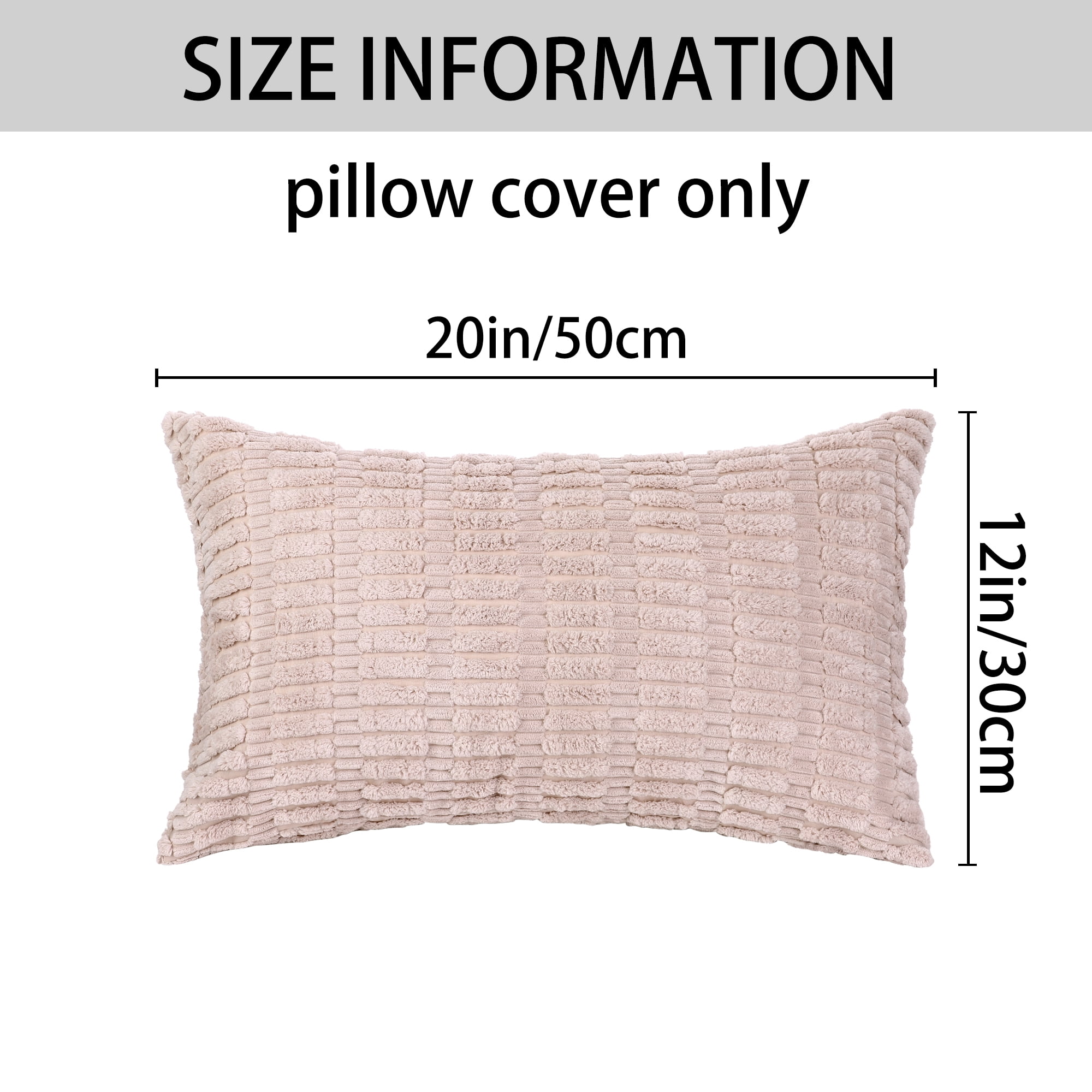 Unique Bargains Corduroy Soft Square Cushion Covers Modern Throw Pillow Covers (2 Count) Dark Pink 12"x20"