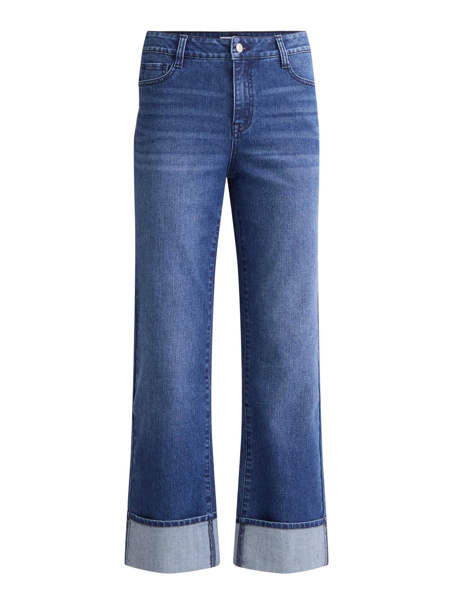Time and Tru Women's Wide Cuff Jeans, 29” Inseam, Sizes 2-20