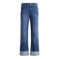 thumbnail image 5 of Time and Tru Women's Wide Cuff Jeans, 29” Inseam, Sizes 0-22, 5 of 5