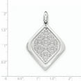 thumbnail image 2 of 925 Sterling Silver Rhodium-plated Brushed/Polished Pendant / Charm, 2 of 2