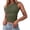 v#20Green115, variant on Rggeeun Women Tank Tops Solid Color One Shoulder Slim Fit Waist Shirring Vest Lightweight for Summer Outdoor Running Delicate Sleeveless,Blue,S