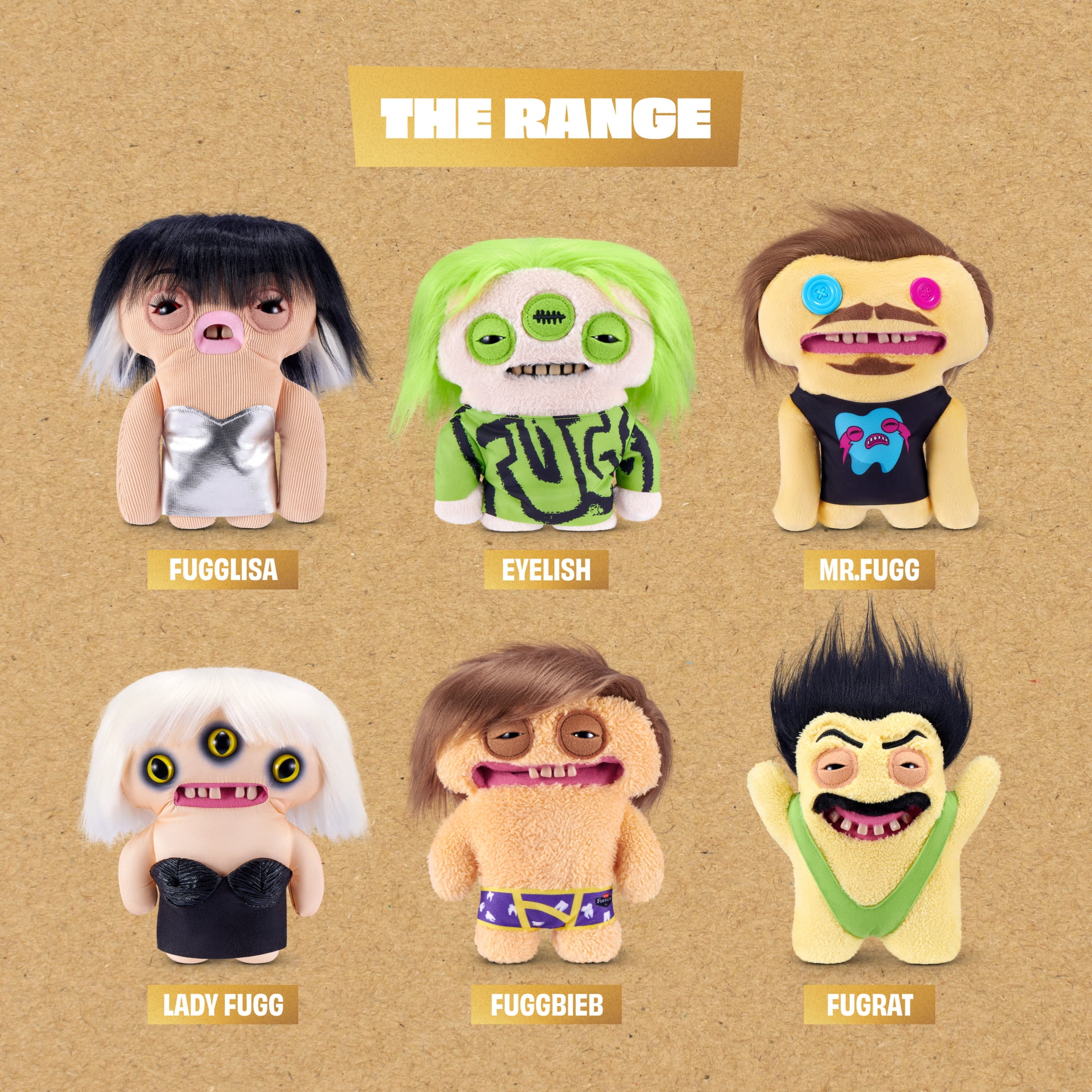 Fuggler Fugg Stars Series 2 9 Inch Plush Collectible Toy (Fugrat) by ZURU Featuring Funny Ugly Monster Design with Wild Expressions, Unique Personalities, and Chaotic Style for Fans and Collectors