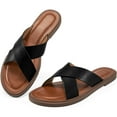 thumbnail image 5 of Ablanczoom Womens Sandals Dressy Slides: Comfortable Flat Slides for Women Shoes, 5 of 6