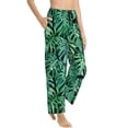 thumbnail image 6 of Salouo Monstera Leaves Print Women's Pajama Pants Casual Loose Sweatpants PJs Flowy Pants Drawstring Palazzo for Women Wide Leg Pants Lounge Pajama -XX-Large, 6 of 8