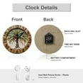 thumbnail image 3 of Wall Clock Decorative - Rustic Palm Tree Print 2D Vintage Wall Clocks Battery Operated Silent Non-Ticking for Bedroom, Living Room, Kitchen, Office, Classroom, 10 Inch, 3 of 7