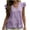 Purple, variant on CBASIHI Cotton Linen Flutter Sleeve Tops for Women- Summer Casual Loose Fit V Neck Trendy Flowy T Shirts Khaki Size S-2XL