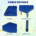 thumbnail image 5 of FlexWave 5-Piece Folding Table and Chair Children's Edition Set，Includes 1 Square Card Table，with Blue Padded Top and 4 Matching Folding Chairs，for Home, Game Night, Picnic, or Party, 5 of 8