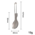 thumbnail image 4 of Mosiee Outdoor Tableware Titanium Folding Spoon Spork Fork Outdoor Tableware Cookware Folded Flatware Camping Supplies, 4 of 9