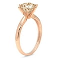 thumbnail image 3 of 1 ct Round Cut Natural Morganite Solitaire 18K Rose Gold Womens Engagement Ring, 3 of 4