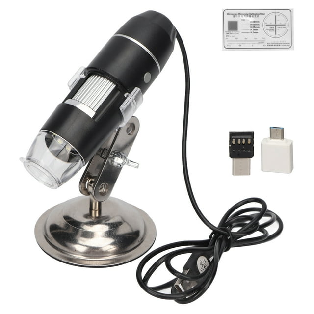 Microscopio digital 0X‑200X USB con 8 luces LED blancas y cámara de aumento portátil para Windows XP