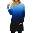 thumbnail image 7 of Trendsetting Women's Apparel Fashion Plus Size Women's Casual Crewneck Long Sleeve Lantern Sleeves Pullover Color WIth Pocket Tops, 7 of 7