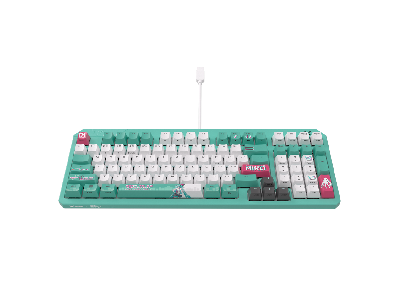 ASUS TUF Gaming K3 Gen II Hatsune Miku Edition Optical-Mechanical RGB Keyboard with IP57 Waterproof and Dust Resistance