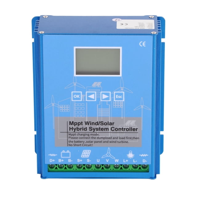 Controlador Híbrido Solar Eólico, Protección De Circuito Abierto 24V 48V Eólico 1000W Fotovoltaico 1000W Controlador Solar Eólico Universal Para Farola