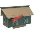 thumbnail image 2 of AmishToyBox.com Mailbox, Post Mount, Made with Weather-Proof Poly Lumber, UV-Resistant, Weathered Wood and Turf Green, 2 of 5