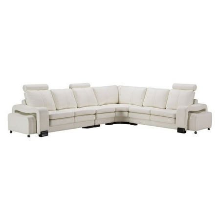 American Eagle Furniture Haverhill 6 Piece Sectional Sofa And Wheeled Ottomans