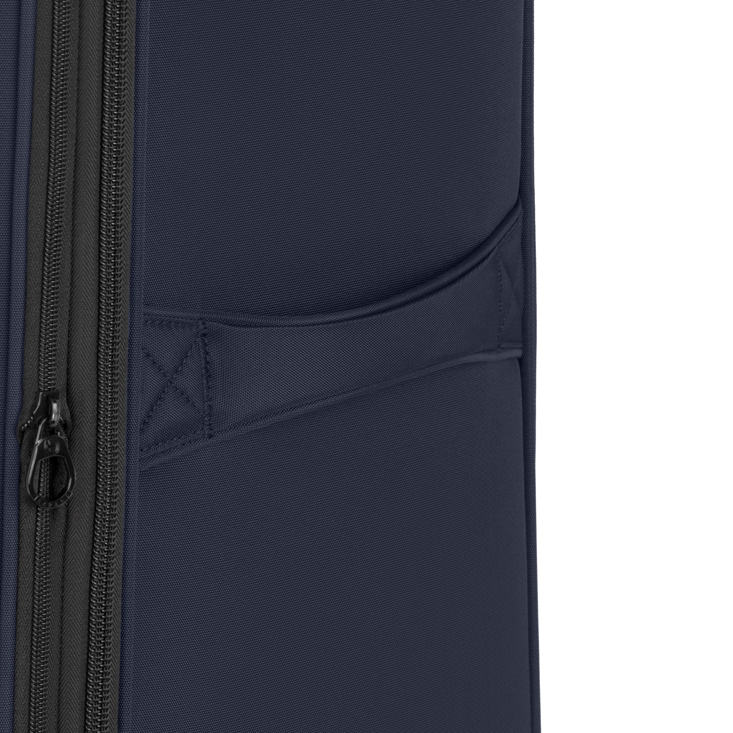 SWISSGEAR Stride Expandable Large Checked Spinner Luggage, Peacoat Blue, 8 Wheels & Built-in TSA Lock