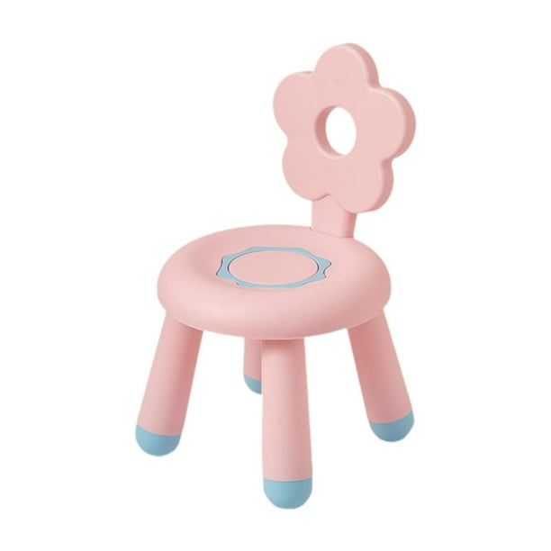 Silla para niños, banco pequeño, antideslizante, muebles para niños, asiento grueso, taburete bajo para escribir, patio, guardería doméstica, de 1 a 8 Rosa