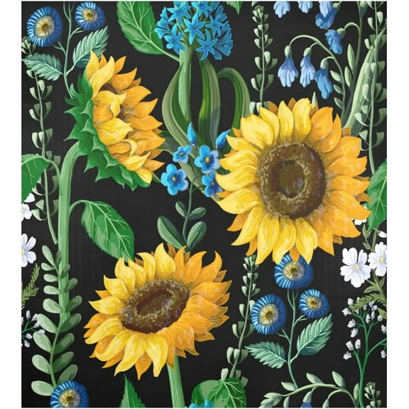 Coolnut Beautiful Botanical Sunflower Flowers Leaves Dishwasher Magnet Cover 23"Wx26"H , Farmhouse Kitchen Dishwasher Cover Magnetic Appliance Covers Door Stickers for Kitchen Home Cabinet Decals