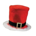 thumbnail image 1 of Gorro navideño, gorro de Papá Noel para obsequios de fiesta, accesorios de disfraces, discoteca Con pelusa blanca, 1 of 8