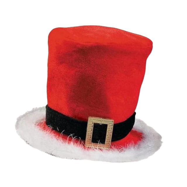 Gorro navideño, gorro de Papá Noel para obsequios de fiesta, accesorios de disfraces, discoteca Con pelusa blanca
