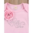 thumbnail image 6 of Jxzom Newborn Baby Girl Flower Romper Jumpsuit Short Sleeve Bodysuit wiht Headband 0 3 6 12 18 Months Infant Lovely Cute Clothes, 6 of 7