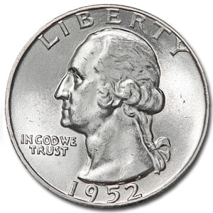 Silver Washington Quarters - 1952 Washington Quarter BU