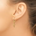 thumbnail image 3 of Primal Gold 14 Karat Yellow Gold Mini Cross with Heart Leverback Earrings, 3 of 4