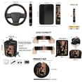 thumbnail image 6 of Jeiento Deer Car Seat Cover Set American Flag Steering Wheel Cover Car Seat Belt Pads Trash Bin Hanging Storage Organizer Rearview Mirror Cover Cup Holder Wrist Key Chain 15 PCS, 6 of 7