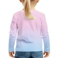 thumbnail image 4 of Tao Tao Girls Casual Twist Front Lightweight Sweatshirt Tie Dye Printed Long Sleeve Crop Tops Pullover Blue 5 Years, 4 of 6