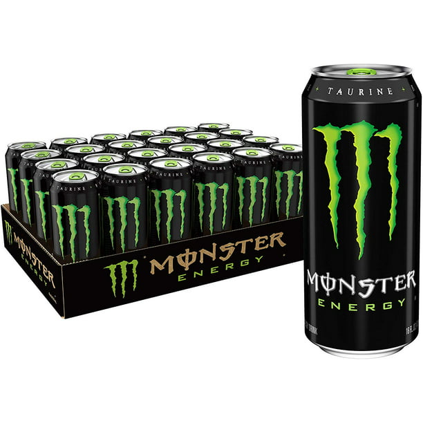 24 Cans) Monster Energy Drink, Original, 16 fl - Walmart.com