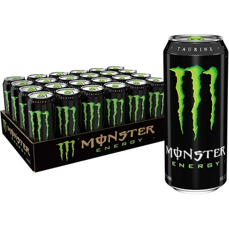 (24 Cans) Monster Energy Drink, Original, 16 Fl