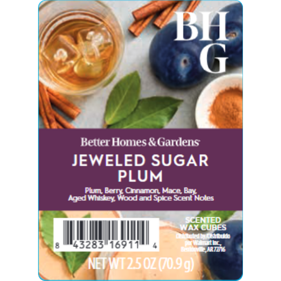 Jeweled Sugar Plum Scented Wax Melts, Better Homes & Gardens, 2.5 oz (1-Pack)